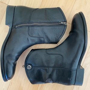 Frye Melissa Button Short Leather Boots